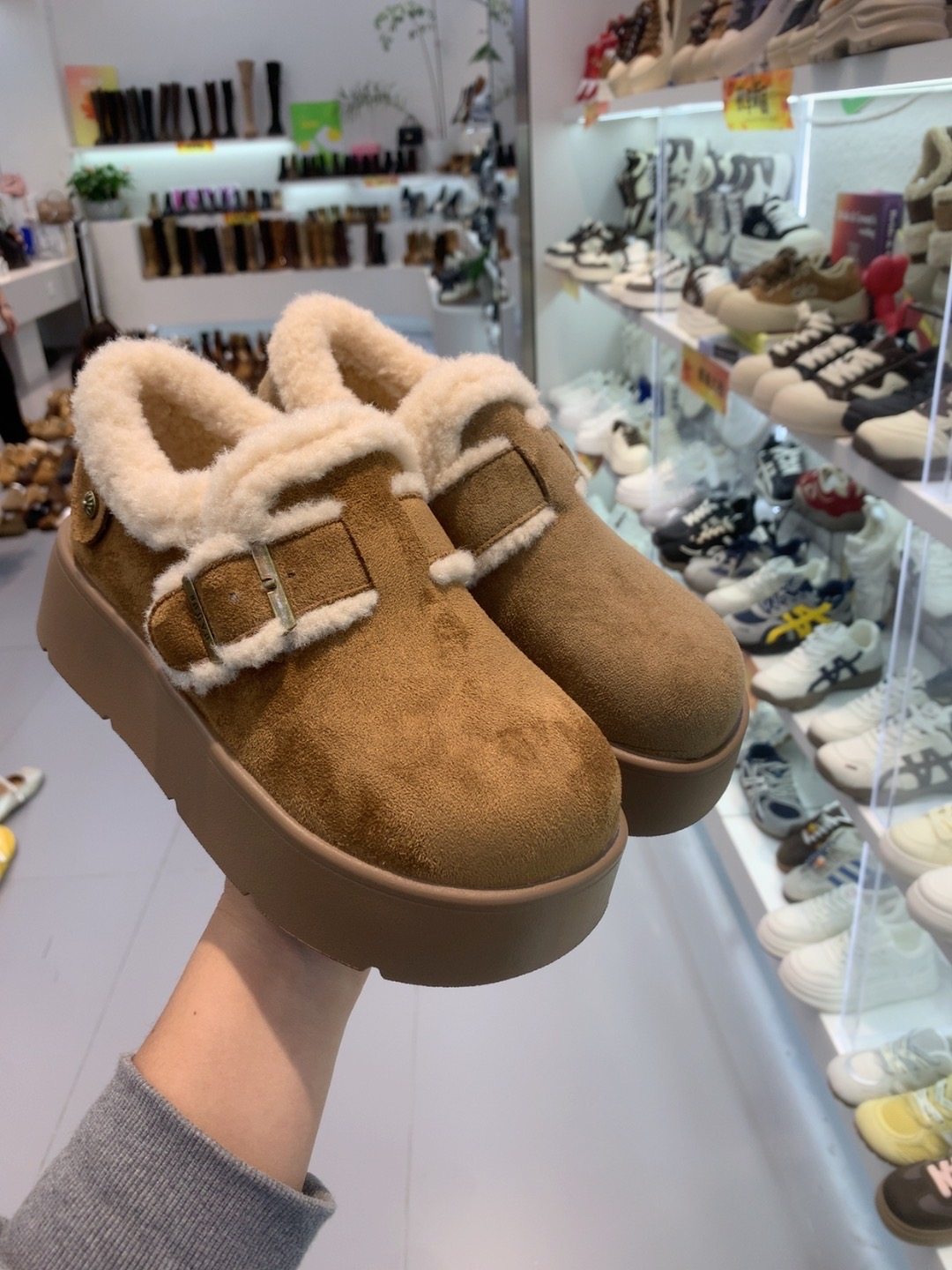 厚底加绒毛毛鞋外穿女2025冬季新款保暖雪地靴豆豆乐福棉鞋,女鞋,包头拖,淘宝优惠券,粉丝福利购,淘宝优惠卷