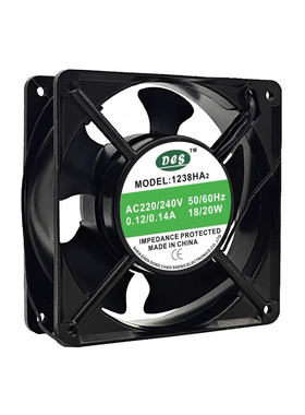 东超胜 1238HA2 AC220/240V 12cm/厘米 12038机柜充电桩散热风扇