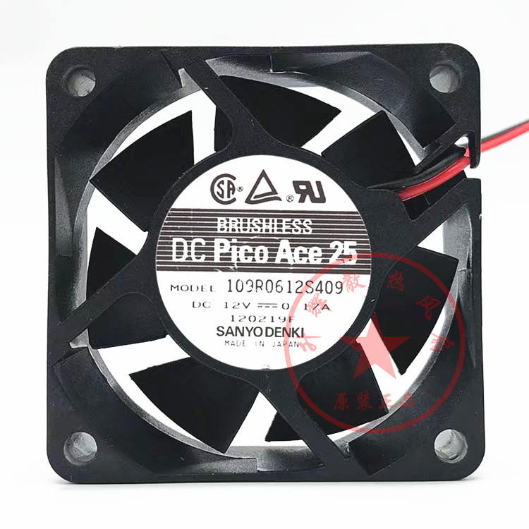109R0612S409全新三洋 12V 0.17A 6025 6CM/厘米 大风量散热风扇