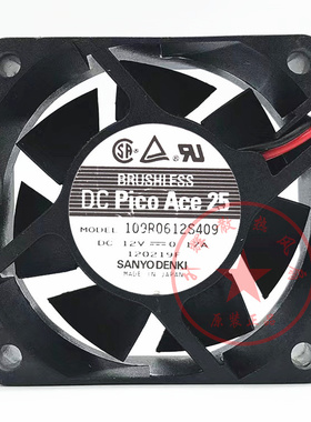 109R0612S409全新三洋 12V 0.17A 6025 6CM/厘米 大风量散热风扇