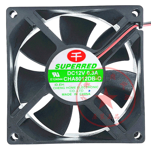 全新原装千红CHA8012DB-O 12V 0.3A 8厘米 8025 机箱电源散热风扇