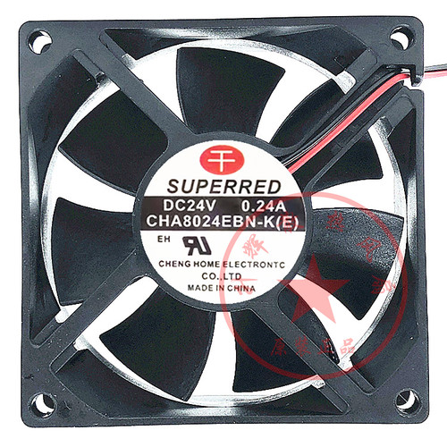 全新千红CHA8024EBN-K(E) 24V 0.24A 8CM 8025主板变频器散热风扇