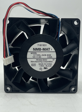 NMB全新正品3115RL-04W-B96 12V 3A 8CM4线PWM服务器散热风扇8038