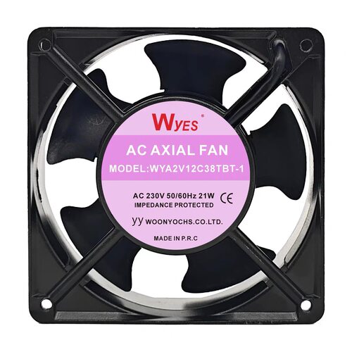 全新WYA2V12C38TBT-1 AC 230V 12038 12cm轴流风机铝框散热风扇