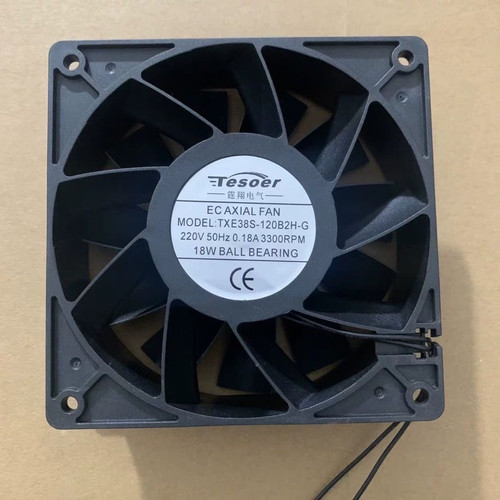 全新霆翔电气TXE38S-120B2H-G 220V 0.18A 12038散热轴流风机12cm