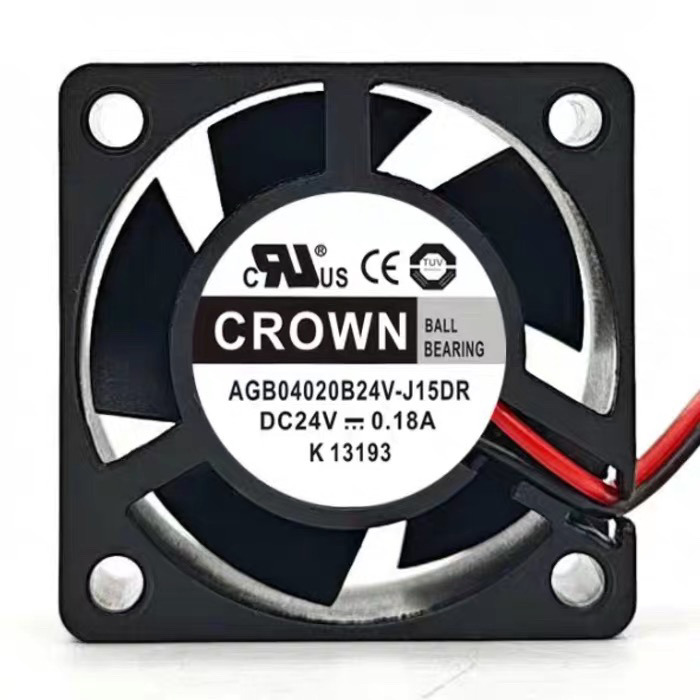 CROWN AGB04020B24V-J15DR 24V 0.18A 4020变频器散热风扇4cm