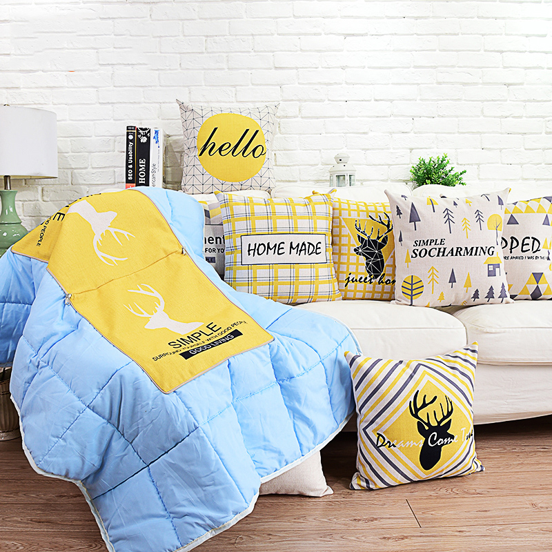 北欧抱枕被吉舍家居定制尺寸