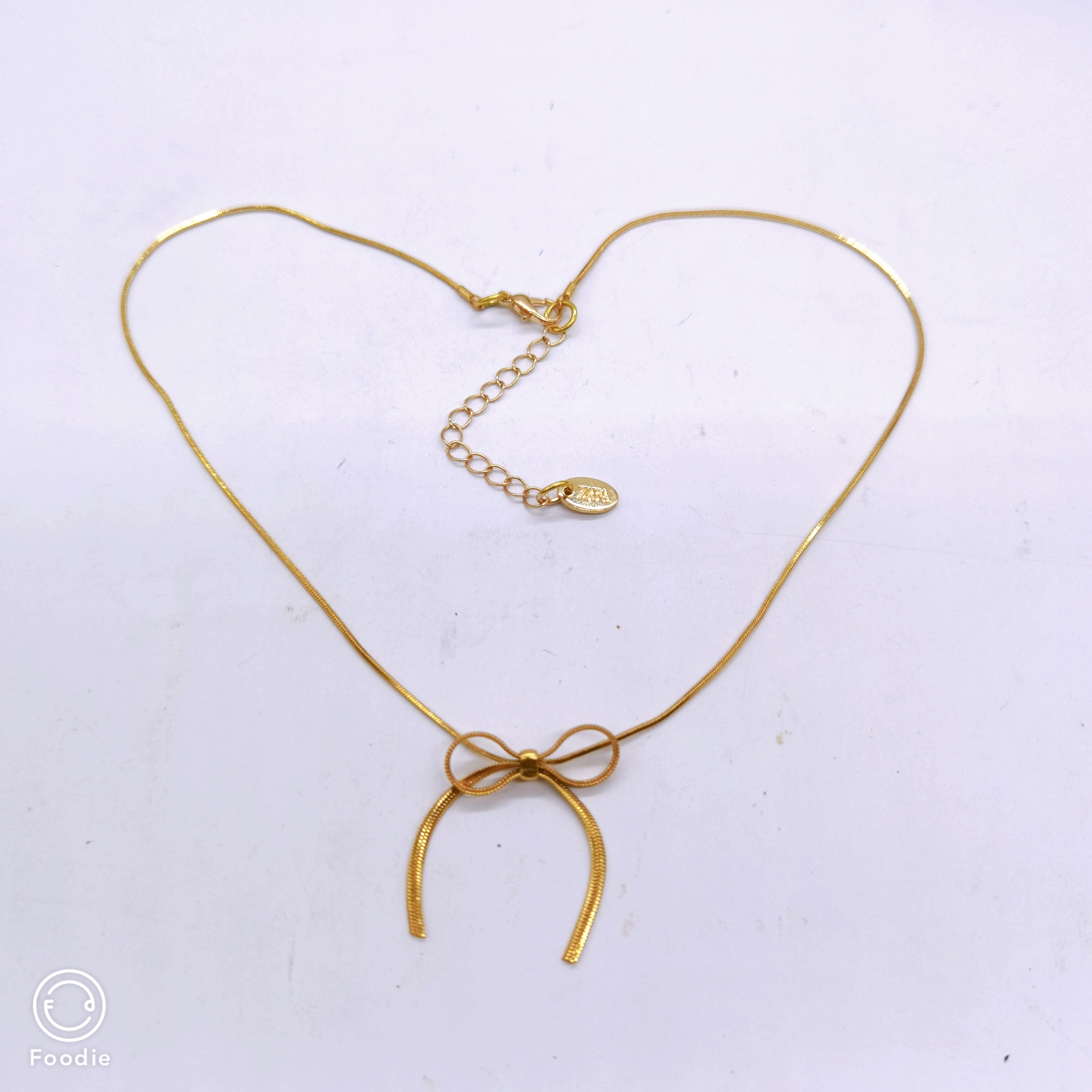 外贸饰品原单铜的Z家高端达标蝴蝶结短款（每个）项链H一683一4