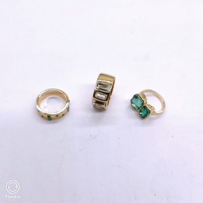 外贸饰品玻璃亮钻彩钻（每个）质感个性时尚百搭戒指H一679一2