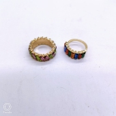 时尚 质感个性 百搭戒指H一679一3 每个 外贸饰品玻璃亮钻彩钻