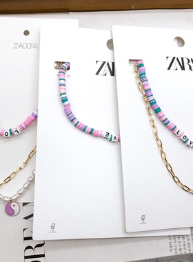 欧美饰品软胶彩虹短款原包装夸张民族风新款项链女款H；565；4