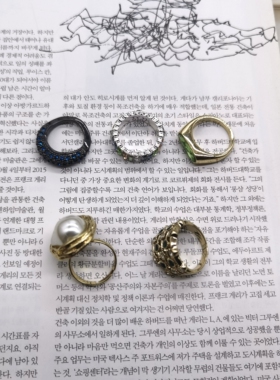 青岛外贸饰品M一24玻璃亮钻彩钻树脂彩钻（每个）个性戒指指环