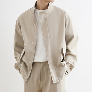 染色纺立领短款 SHIJOIN原创 零 夹克 外套200132 卡其色M51工装