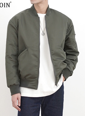 SHIJOIN原创FUNDAJOIN短款军绿飞行员夹克复古立领200171冬季外套