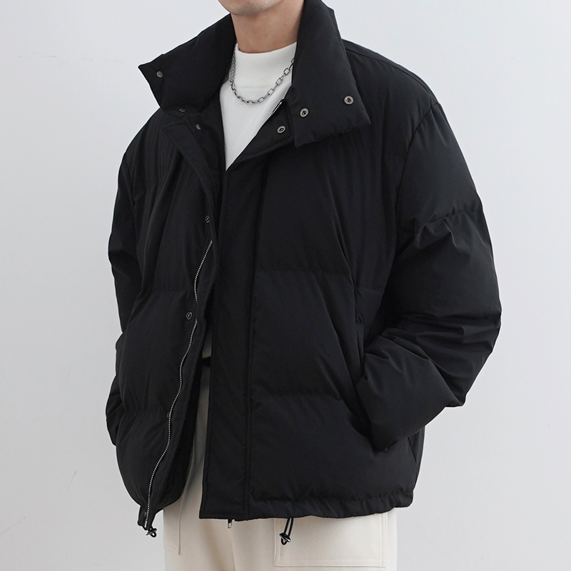 SHIJOIN原创 黑色/米白色立领棉服加厚冬宽松保暖休闲外套200175A