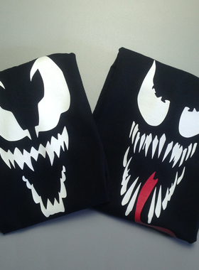 毒液蜘蛛侠 T恤  漫威T恤衫 Venom男女情侣装短袖T恤衫