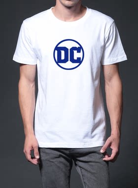 DC漫画t恤 DC超级英雄蝙蝠侠超人闪电侠 DC新标志纯棉男女t恤