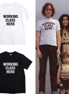 披头士beatles john lennon working class hero男女复古短袖t恤