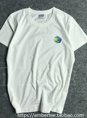 航空t恤nasa外太空流浪地球刺绣短袖t恤圆领男女直筒刺绣图案衣服