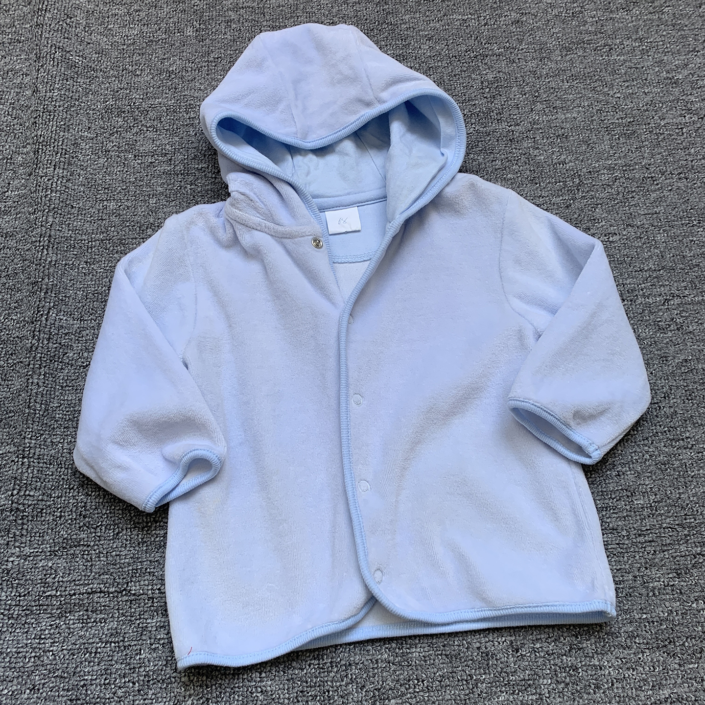 0-6个月 外贸单版衣初生婴儿小宝宝天鹅绒连帽罩衣薄外套卫衣