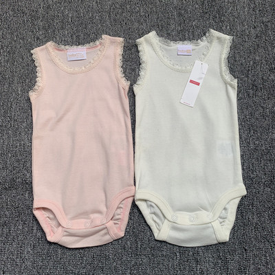 新生儿女宝宝纯棉无袖连体包屁衣