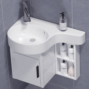 陶瓷洗手盆柜小户型防水太空铝