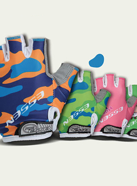 ESSEN男女儿童自行车骑行手套半指短指单车运动轮滑户外防震滑雪