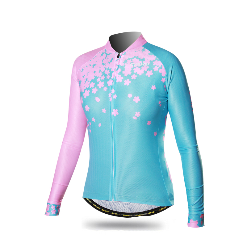 CYARO正品粉蓝女款长袖上衣春夏季骑行服单车服速干透气自行车服