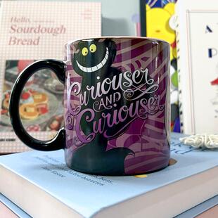 原单爱丽丝梦游仙境妙妙猫柴郡猫卡通变色水杯陶瓷马克杯礼物周边