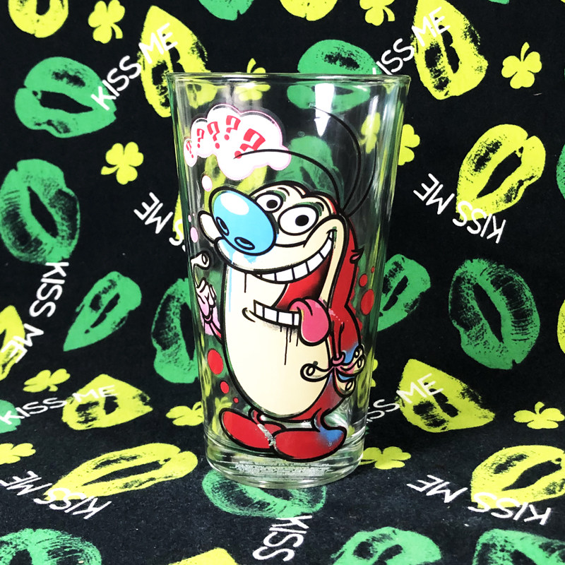 莱恩和史丁比the ren and stimpy show卡通动漫玻璃杯实用礼物
