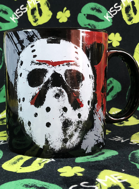外贸原单Friday the 13th黑色星期五杰森大号陶瓷杯马克杯咖啡杯