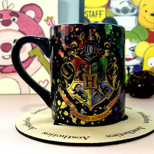 电影HarryPotter哈利波特卡通版学院标志可爱陶瓷水杯马克杯礼物