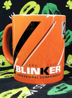 点灯BLINKER可爱卡通个性创意橙色闪光灯陶瓷马克杯水杯咖啡杯子