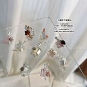 134 青昧 爆闪春夏冰透长直角美甲玫瑰花朵冰糖成品堆堆钻 144