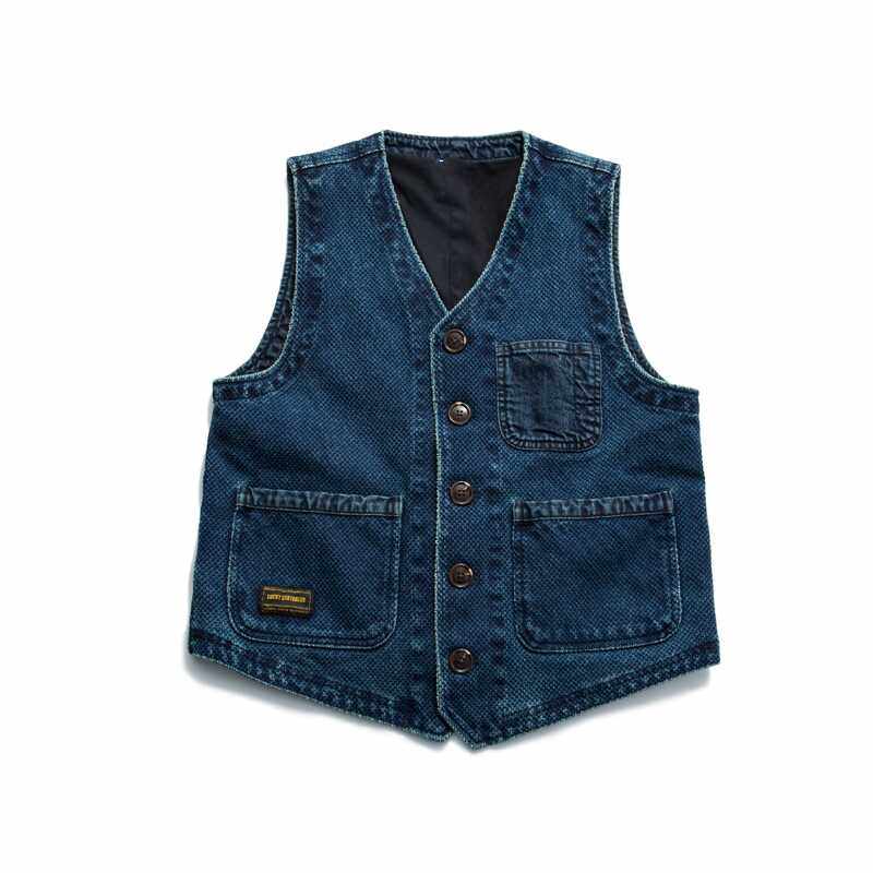 现货5折 KAPITAL JAPA平田和宏背心马甲春秋牛仔多口袋工装休闲,男装,常规马甲,淘宝优惠券,粉丝福利购,淘宝优惠卷