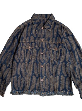 官网5折 KAPITAL JAPA平田男女春秋冬印花休闲牛仔外套夹克长裤