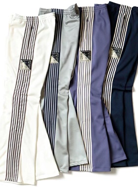官网5折 KAPITAL JAPA平田男女春秋款条纹松紧腰休闲长裤百搭潮