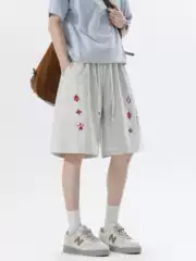 [Official Website Discount] Kapital Japa Hita Shorts Summer Unisex Embroidered Loose Elastic Waist Casual Trendy
