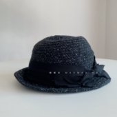 日本同款 帽帽家 相约冬季 百搭黑灰羊毛盆帽保暖护耳渔夫帽子秋冬