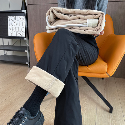 微喇羽绒裤女外穿冬抗寒保暖喇叭