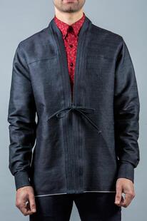 Naked and famous denim 牛仔 衬衫 kimono 赤耳 深色 加拿大制造