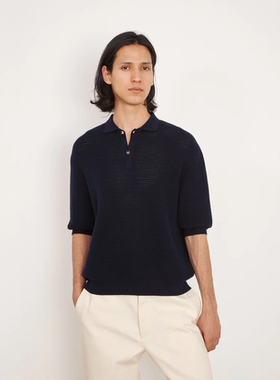 法国制造DE BONNE FACTURE夏季男士纯棉针织休闲半袖polo衫