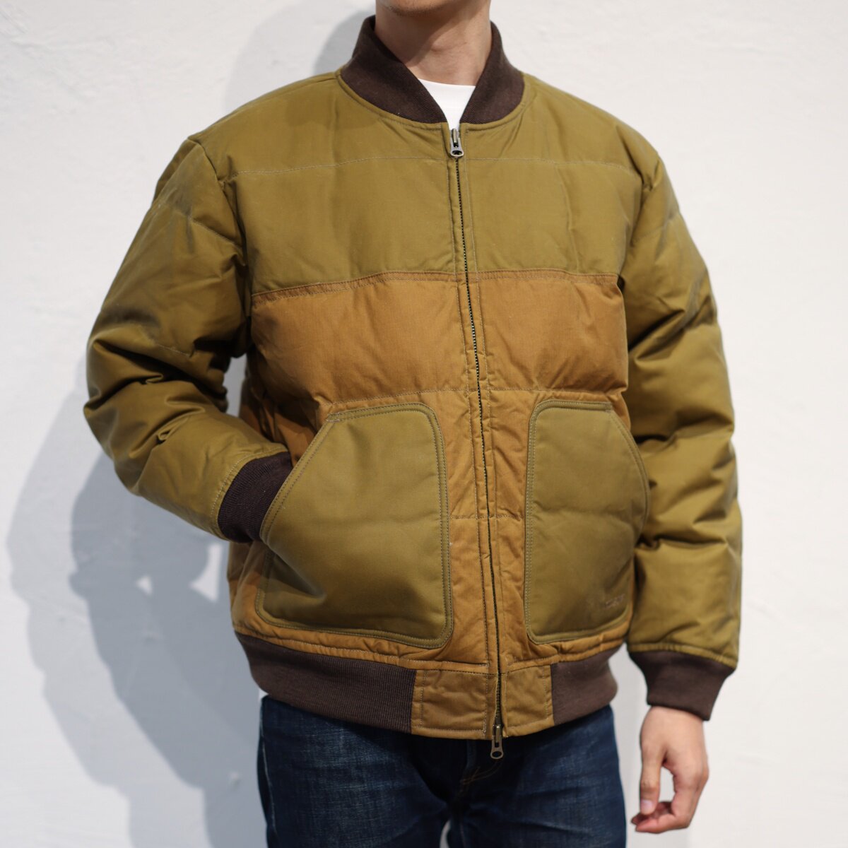 filson经典款油蜡面料650蓬鹅绒轰炸机夹克帆布羽绒服20285040