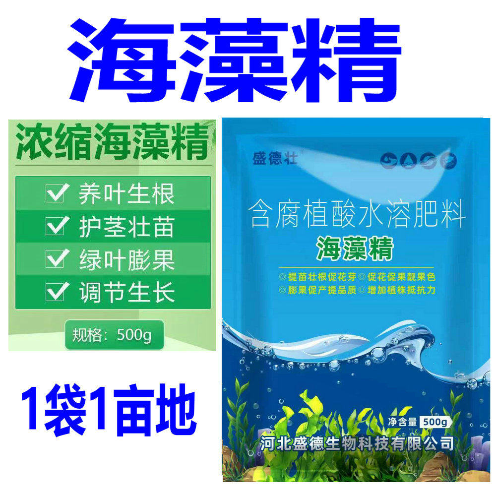 浓缩海藻精水溶肥低温生根壮根绿叶增甜促生长蔬菜草莓花卉肥料