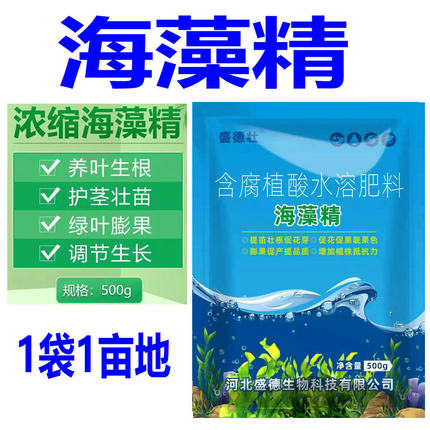 浓缩海藻精水溶肥低温生根壮根绿叶增甜促生长蔬菜草莓花卉肥料