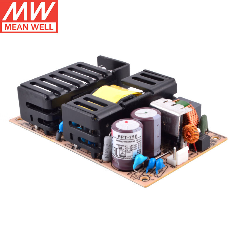 明纬（MEANWELL） RPT-75B三路输出PCB裸板型电源 5V6A/12V3A/-12