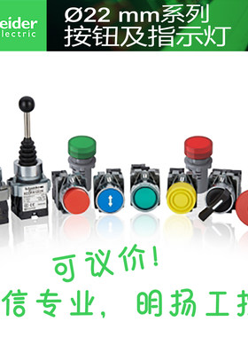 施耐德XB5S 指纹开关  XB5-S2B2L2  单稳态指纹开关  PNP  2m电