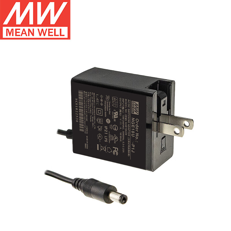 明纬（MEANWELL）NGE18U05-P1J 电源适配器 5V3A