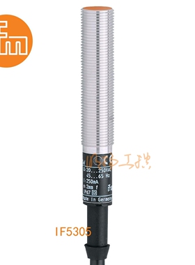 易福门接近传感器IF5305；2 mm 齐平安装;800 Hz;常开;DC; NPN