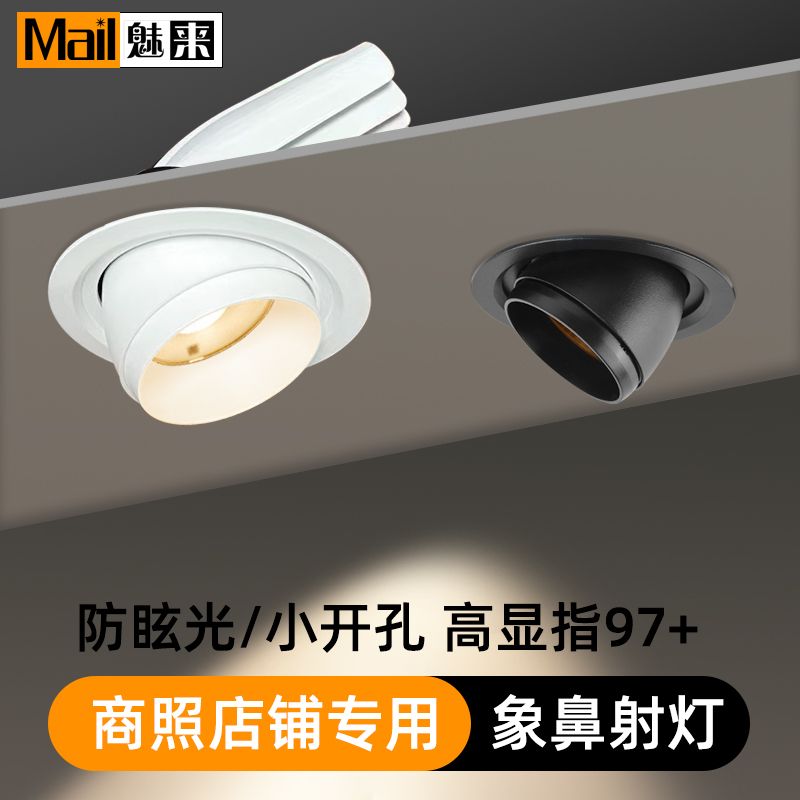 商用COB象鼻灯led射灯童装服装店铺可调角度小开孔大功率30W洞灯